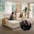 4 Seater Modular Power Reclining Sofa With 2 Ottomans, Recliner Couch With Usb & Type-C Ports-75370014-74809214