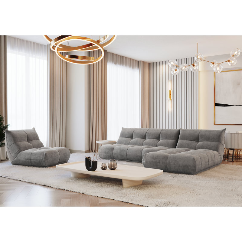 Cozy Right Corner Sofa, Grey