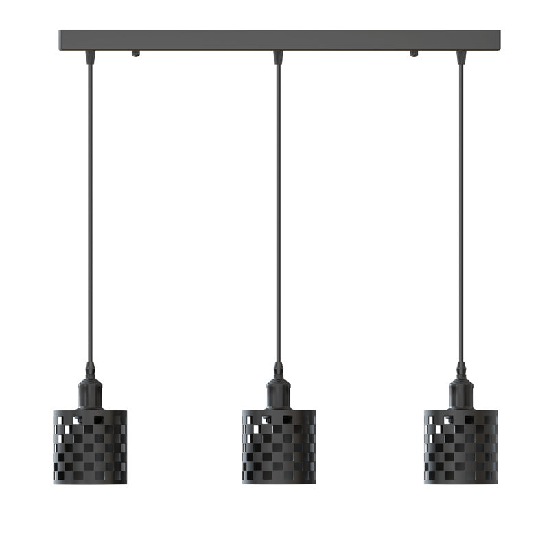 Timmer 3 - Light Kitchen Island Pendant, Black