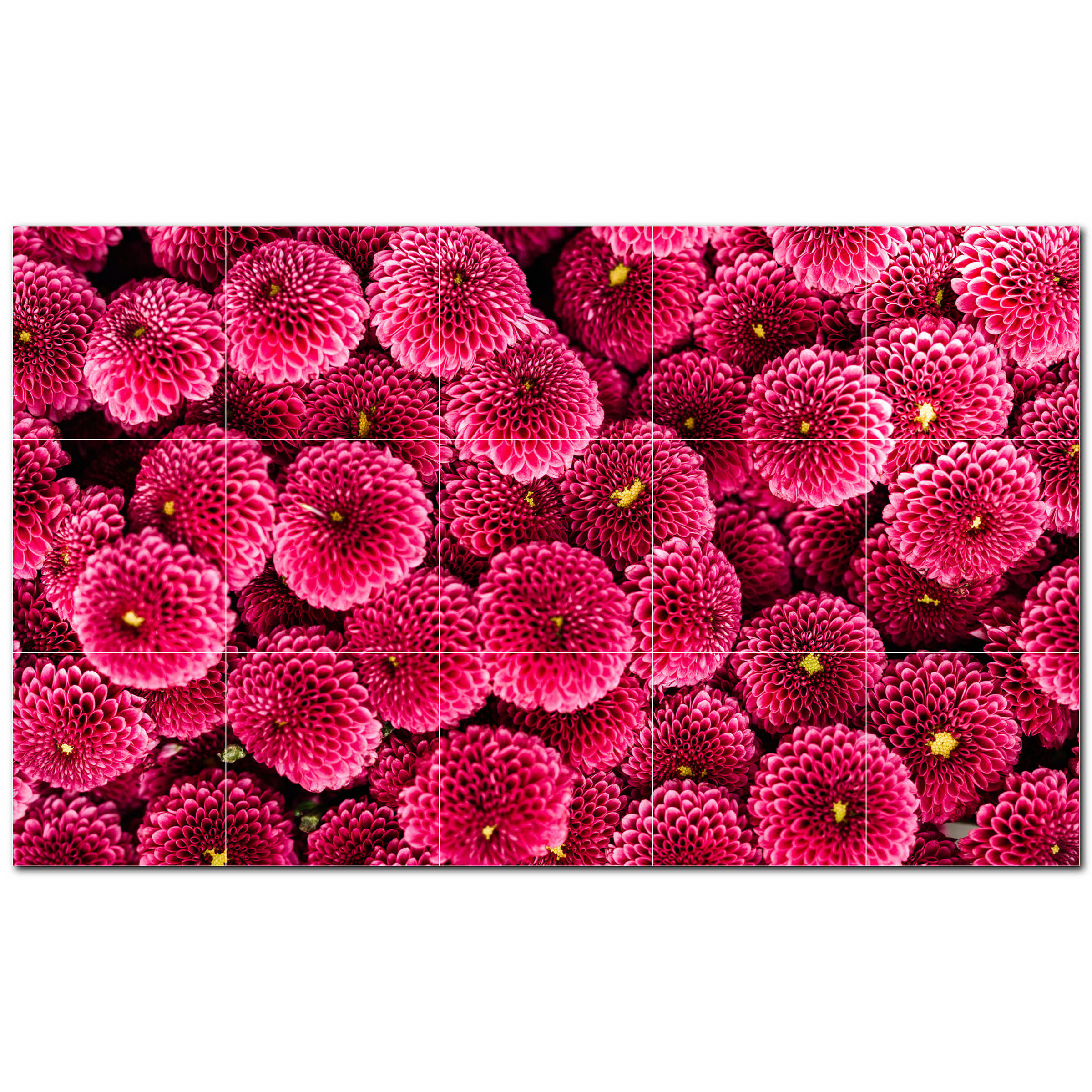 Picture tiles 36 x 60 ceramic flowers photo decorative mural tile