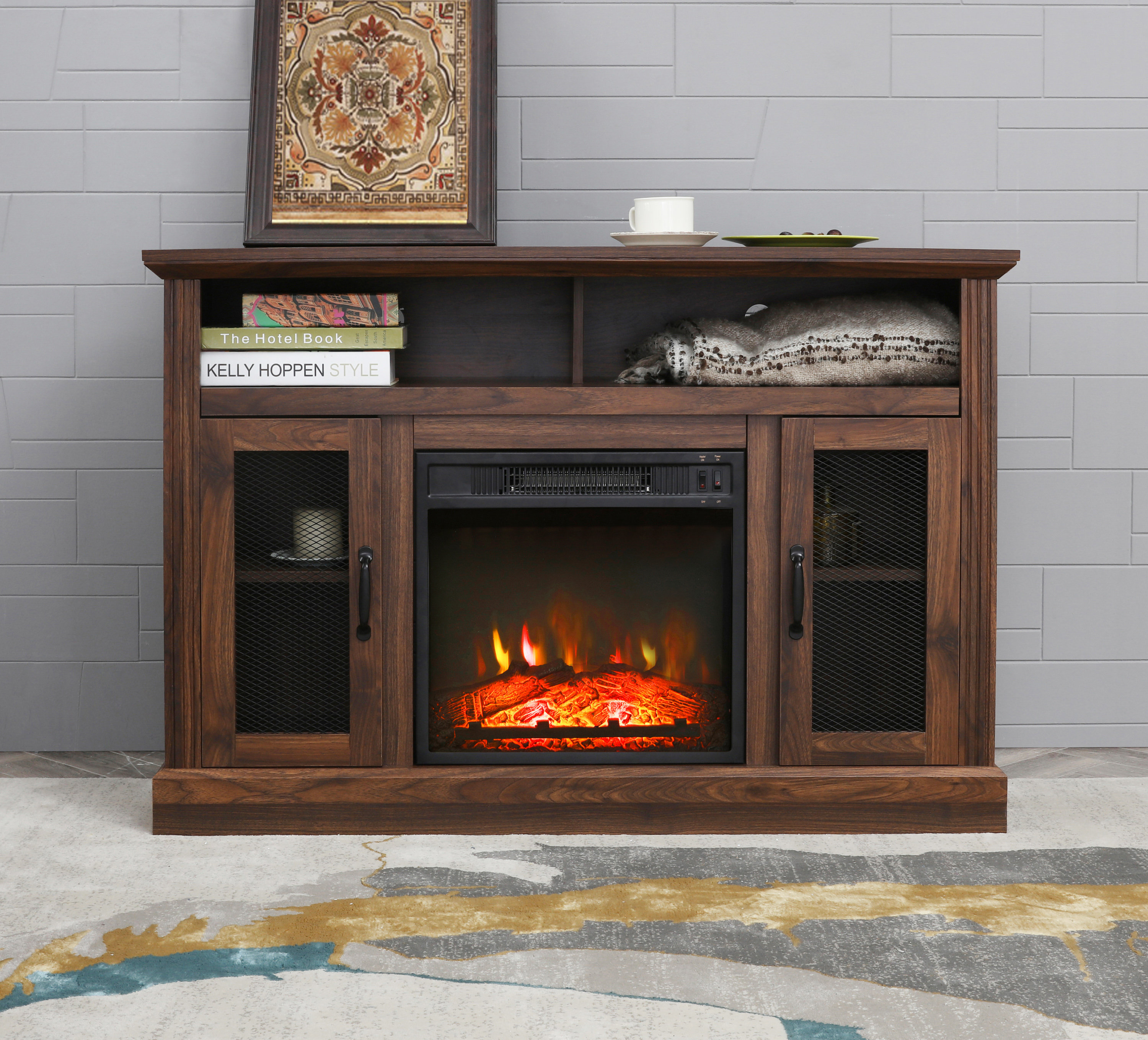 Charlton Home® Robena 43.3'' Media Console u0026 Reviews | Wayfair