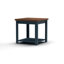 Table de bout bleue en denim et whisky de 24 po, fabriquée en peuplier, entièrement construite, avec une tablette inférieure latérale de 24 po prête à l'emploi