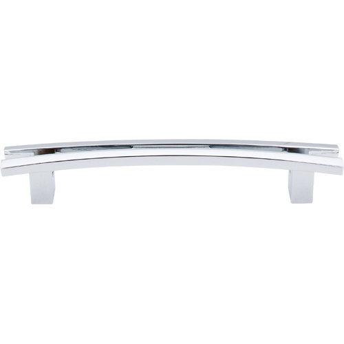 Flared 5" Center to Center Bar pull, Polished Chrome
