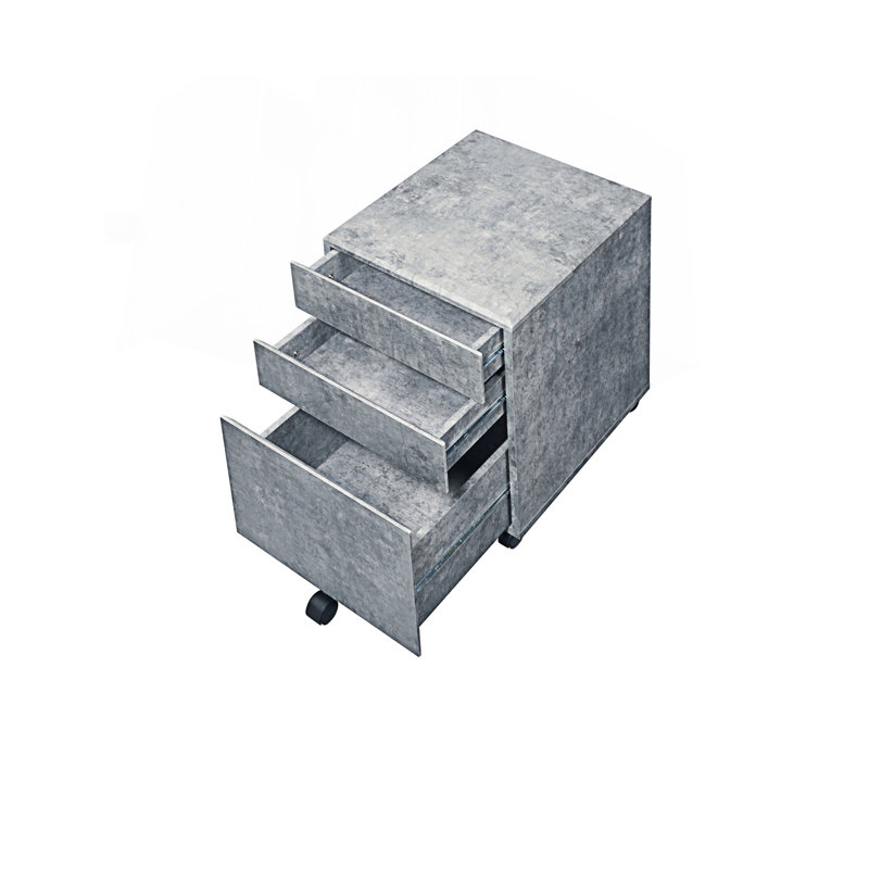 Faux Concrete File Cabinet, Accent Cabinet