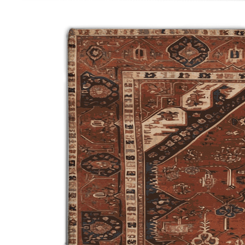 Tapis turc intérieur et extérieur brun, Rectangulaire 8 pi x 10 pi