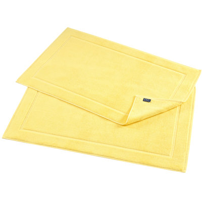 Hawmam Linen Bath Mats, 21 x 34 inches, Pack of 2 - 100% Ring Spun Cotton,[Not a Bathroom Rug] Banded Design, Highly Absorbent, Machine Washable for Bathroom Floor Towel