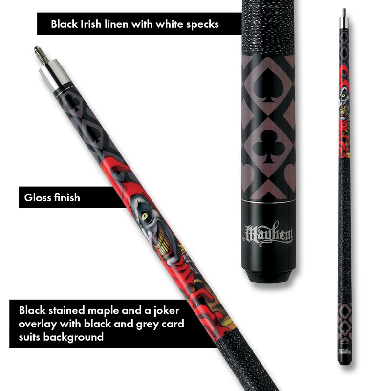 Action Mayhem 21.0 oz Black Stained Maple Pool Cue