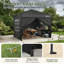 «Auvent escamotable 10 x 10 pi Sekey, installation instantanée en un clic, pavillon de jardin robuste et imperméable avec 4 parois latérales, hauteur réglable pour le camping et la cour, noir»-133989551
