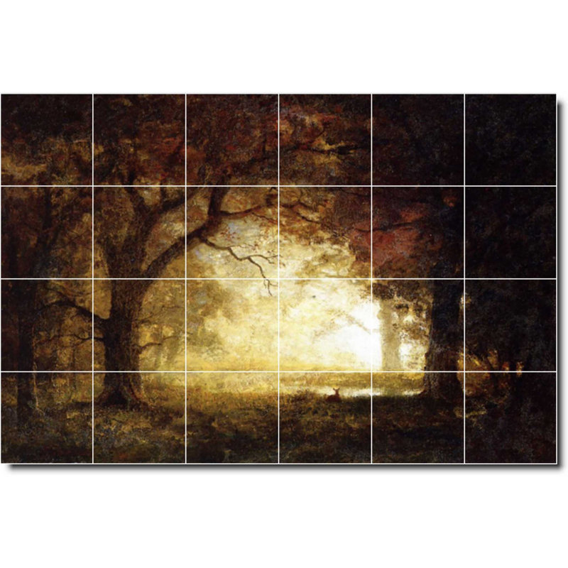 Carreau de céramique décorative 36 po x 24 po 6 po x 6 po, Paysage 420