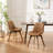 19.29 " H Tufted Faux Leather Upholstered Beech Solid Wood and Metal Swivel Side Chair-1050281707