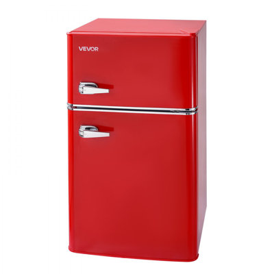 Mini Fridge with Freezer 3.2 Cu.Ft Two Door Compact Refrigerator Dorm Red