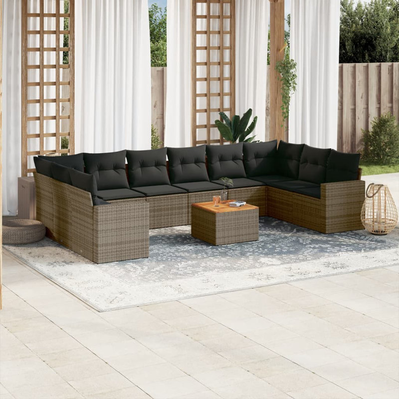 Ensemble de canapé de jardin Vidaxl , Gris