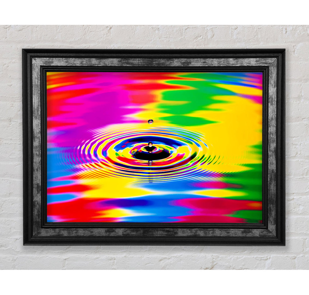 Rainbow Water Ripple - Einzelner Bilderrahmen Kunstdrucke