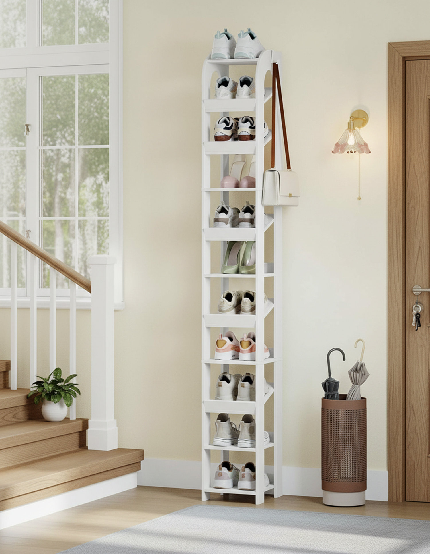Human Shoe Rack 17 Stories Space-Saving Vertical Shoe Rack Organizer | Wayfair.co.uk