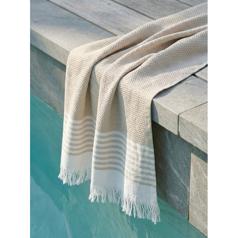 Serviette turque en coton beige New England