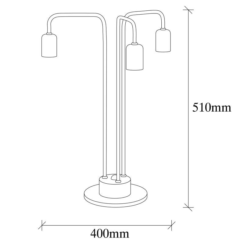 Lampe de table noire 20,08 "Sunday