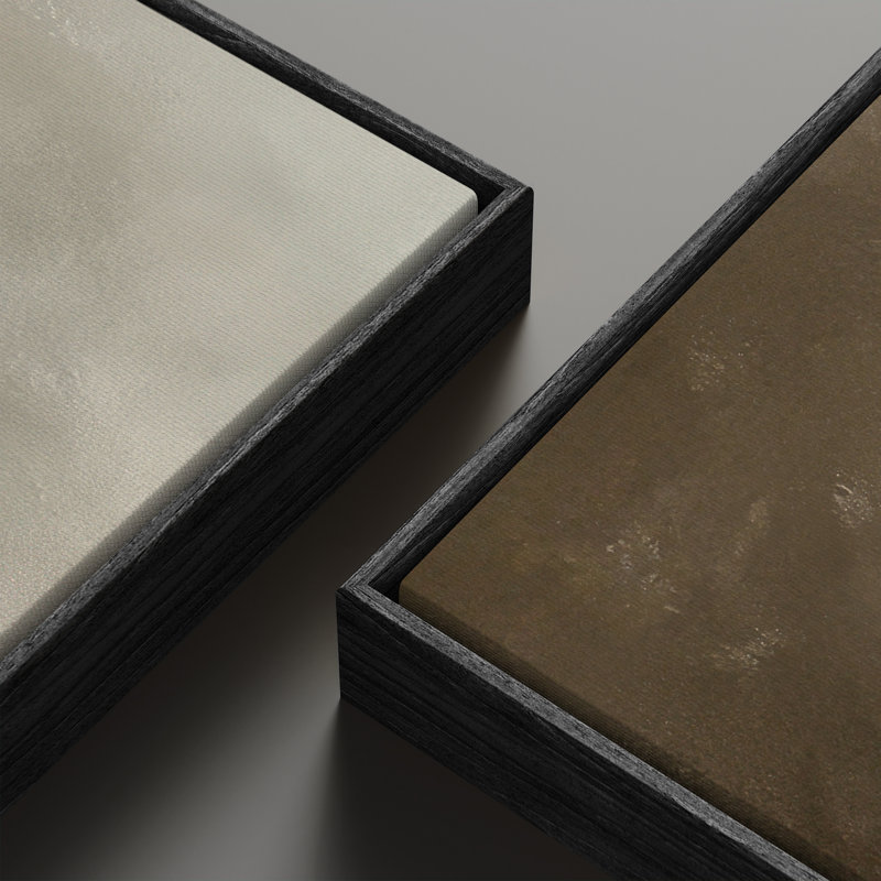 Vintage Landscape Wall Art - 20x60 inches Framed Canvas Set of 2, Black