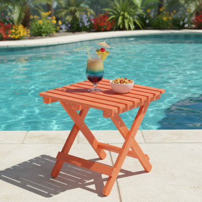  Grandview Assembled Folding Square Outdoor Side Table