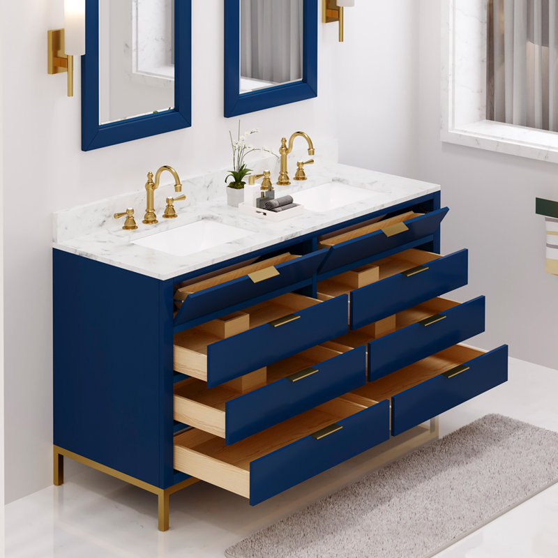 60'' W Double Vanity, 60", Monarch Blue
