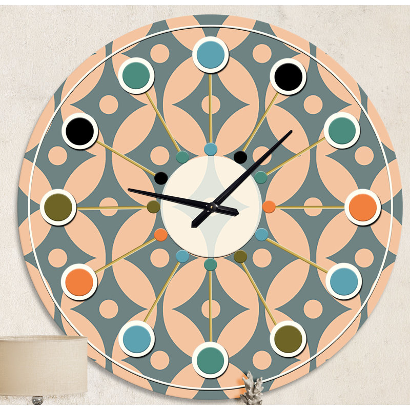 Horloge murale rétro Mid-Century, Moyenne