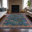 Machine Washable Indoor/Outdoor Xhevrie Teal Rug-111819180