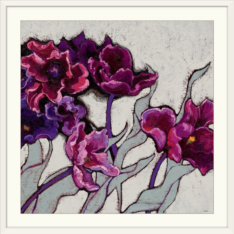 « à volants tulipes » par shirley novak, reproduction d’art, H 35 po x l 35 po x P 1,5 po, Toile