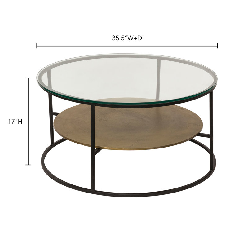 Hensley Frame Coffee Table with Shelf