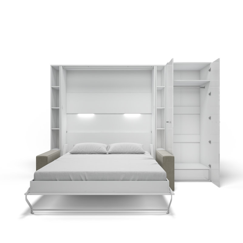 Celinka Upholstered EU Kingsize - 160 X 200 Cm Bed, White/Sand