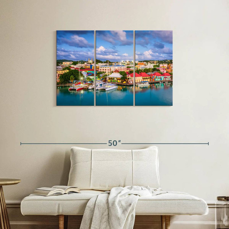 Saint John's Port City, H 24 po x l 38 po