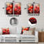 «Crimson Cosmos Pomegranate Fruit», ensemble de 2 reproductions d'art mural en métal-1044632399