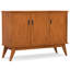 Buffet Mid-Century moderne à 3 portes avec tablettes réglables Draper