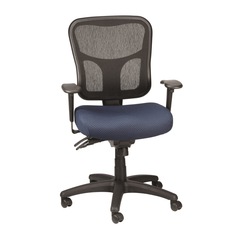 Chaise de travail ergonomique en filet, Bleu marine