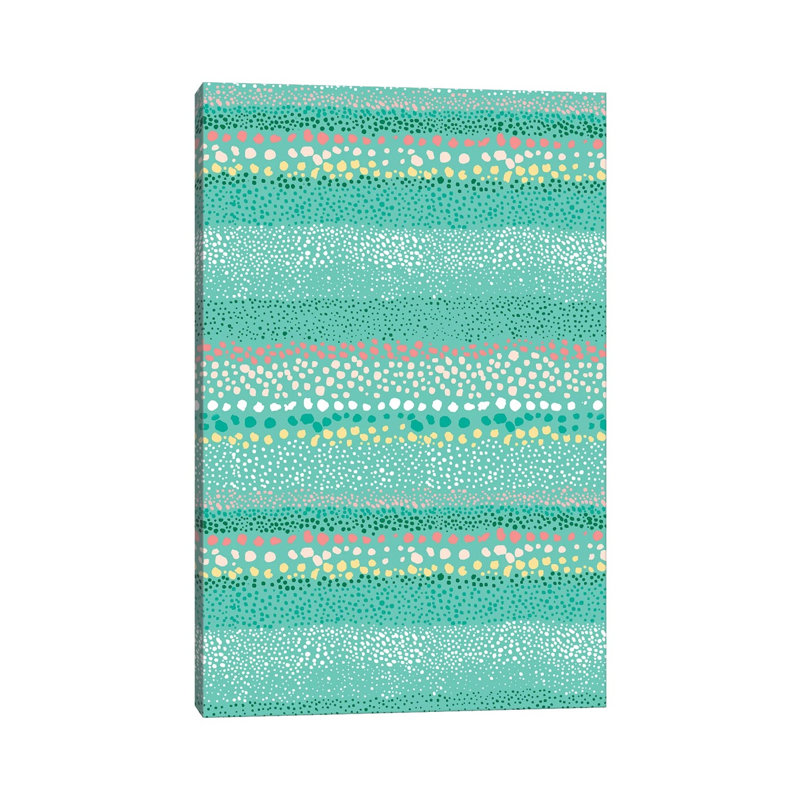 Little Textured Dots Green by Ninola Design - Wrapped Canvas Gallery-Wrapped Canvas Giclée, 152.5 cm H x 101.5 cm W