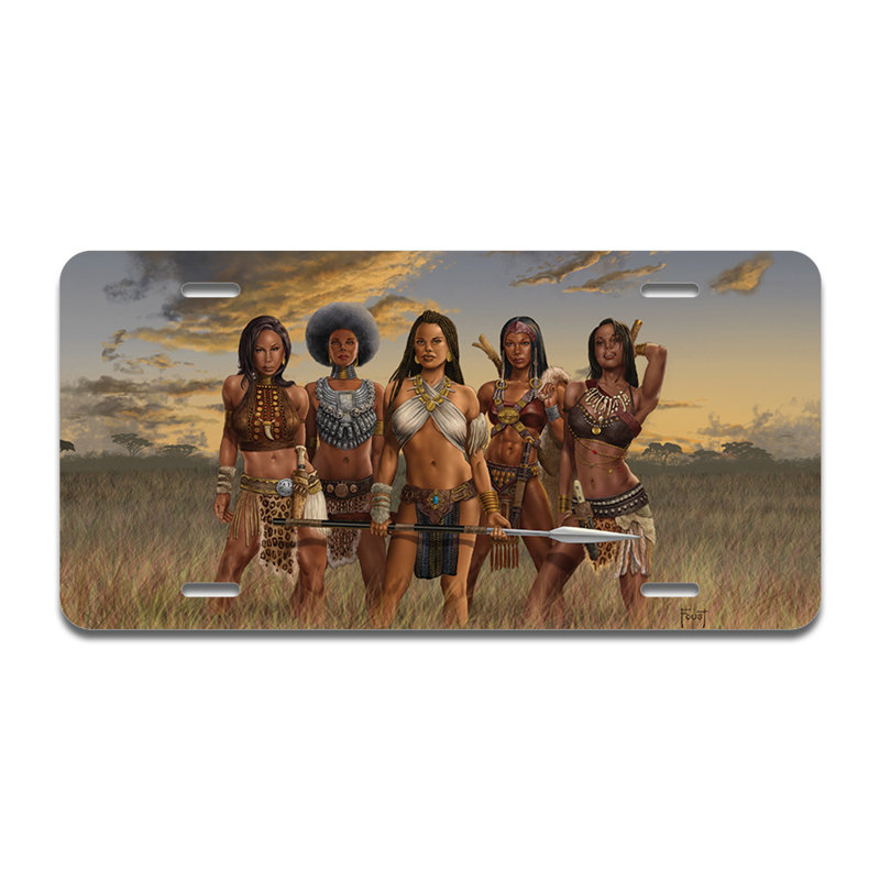 Cadre de plaque en aluminium African Queens