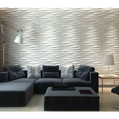 Natoli 19.7" x 19.7" Vinyl Wall Panelling in White