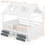 Structure de lit double en bois pleine grandeur, blanc