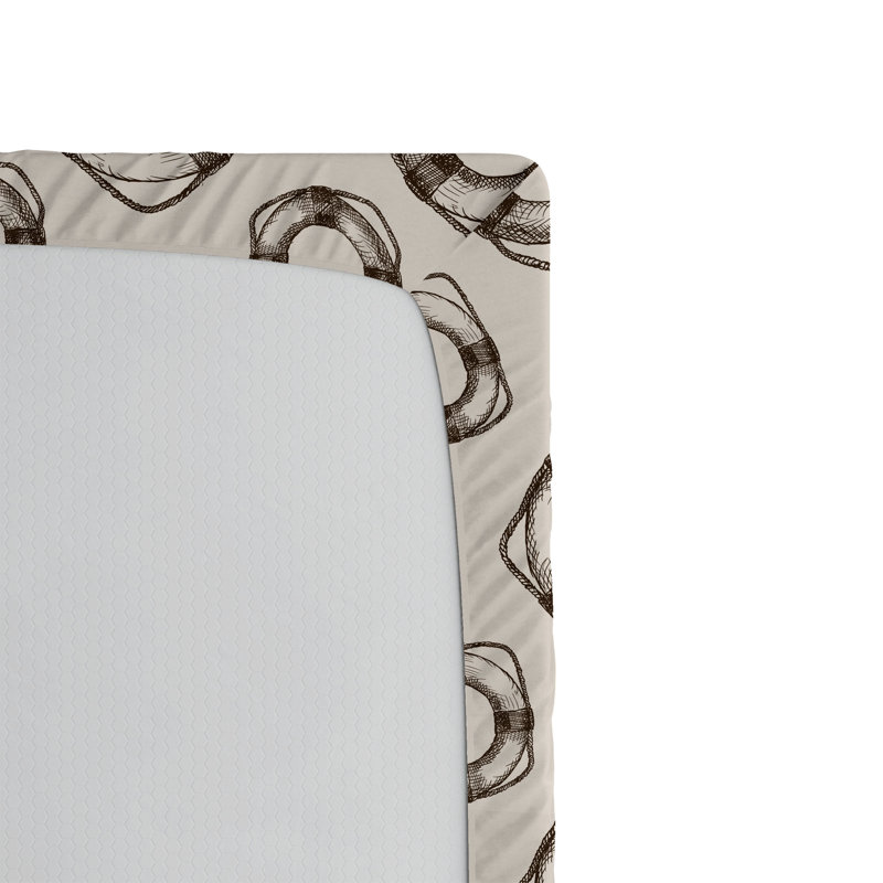 Drap-housse bleu marine Ambesonne, Drap-housse de taille simple