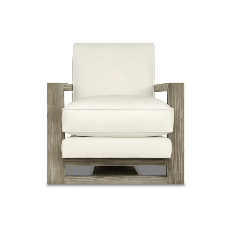 Monroe Leather Armchair, Wolf (Cartier), Espresso
