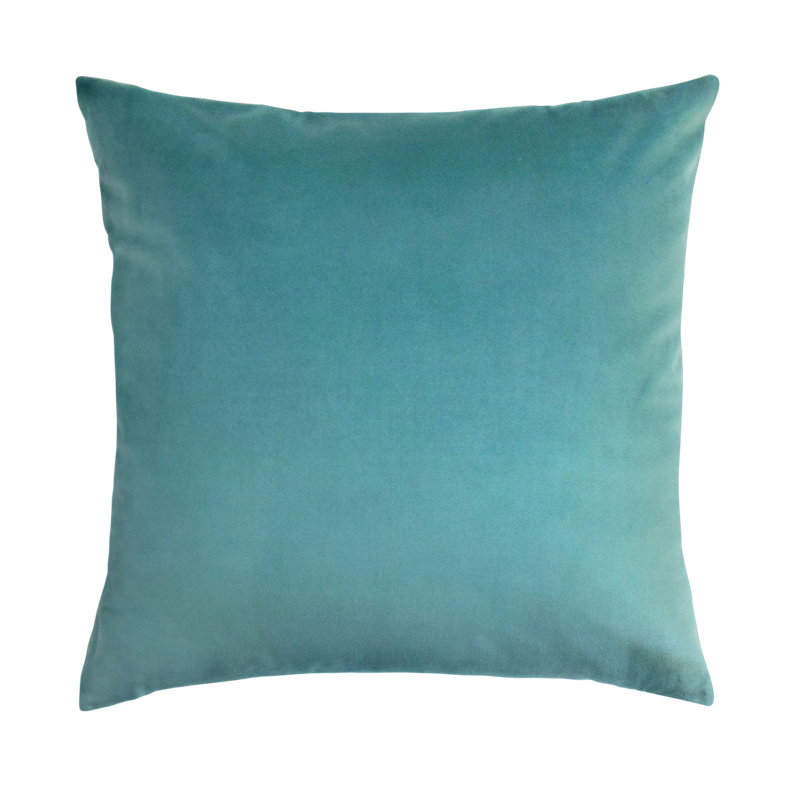 Reversible Throw Pillow, Turquoise, Down Blend, 18" H x 18" W