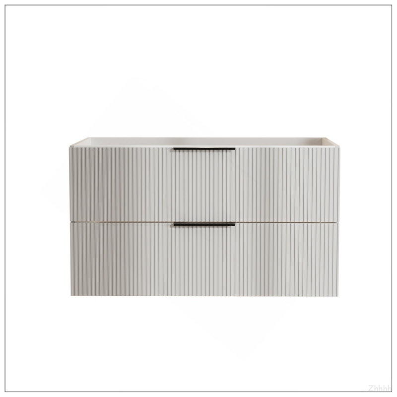 Meuble-lavabo gris 36 po sans lavabo, 19.69" H x 35.04" W x 17.72" D