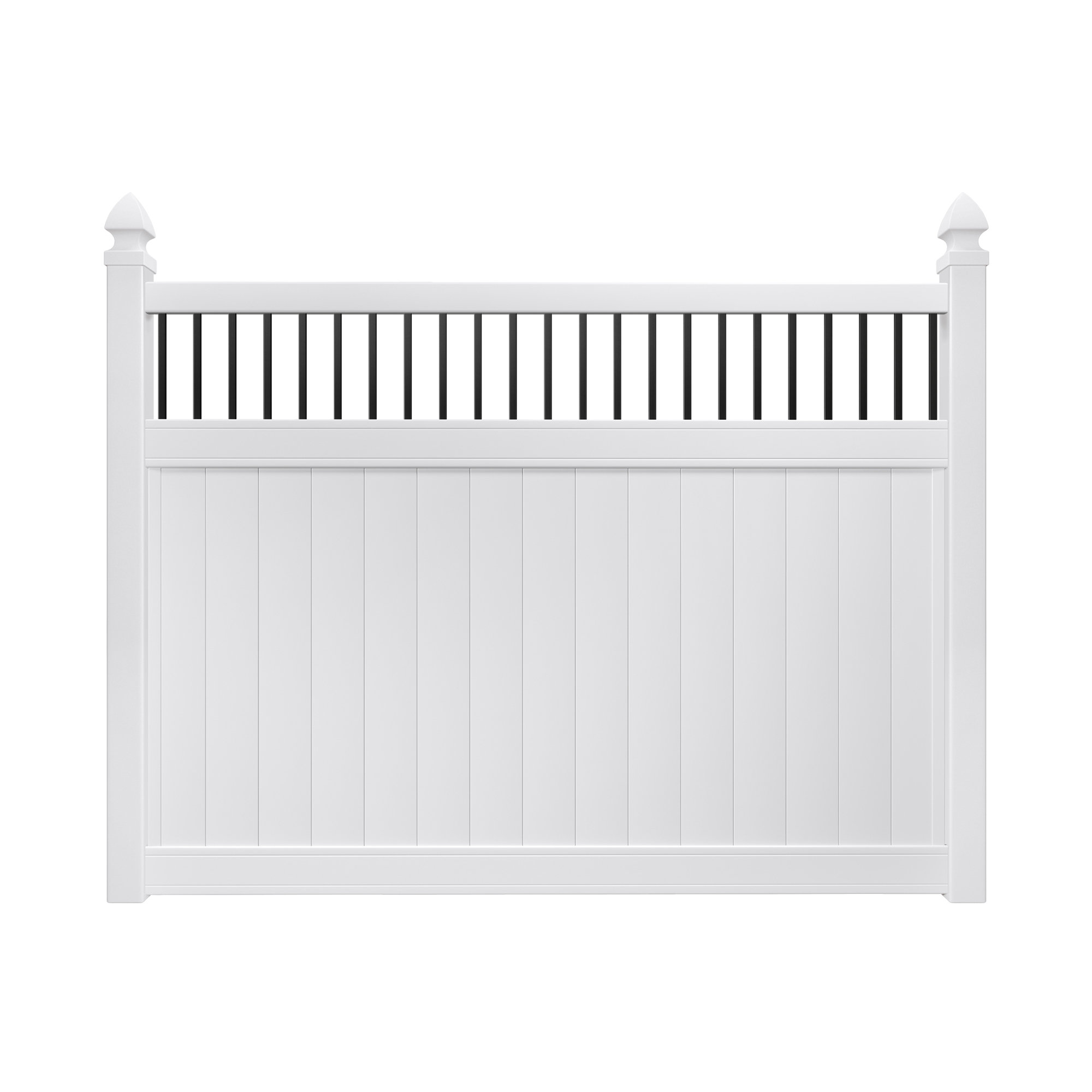 Outdoor Essentials Woodbridge Baluster Top White Vinyl Privacy Fence Panel and Reviews Wayfair