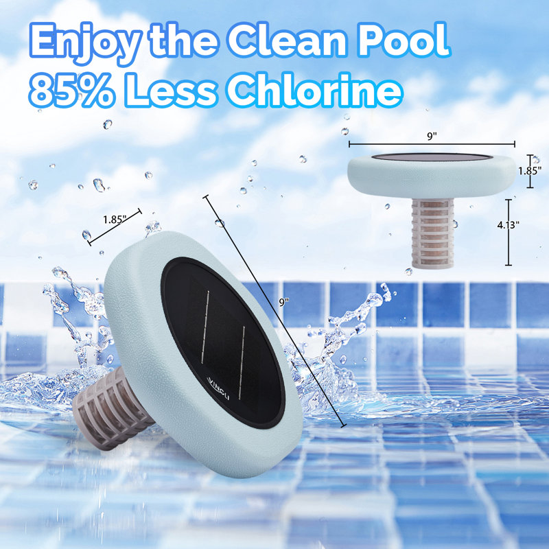 Winado Green Solar Powered Pool Ionizer With Oversized Copper Rods For All Type Pools