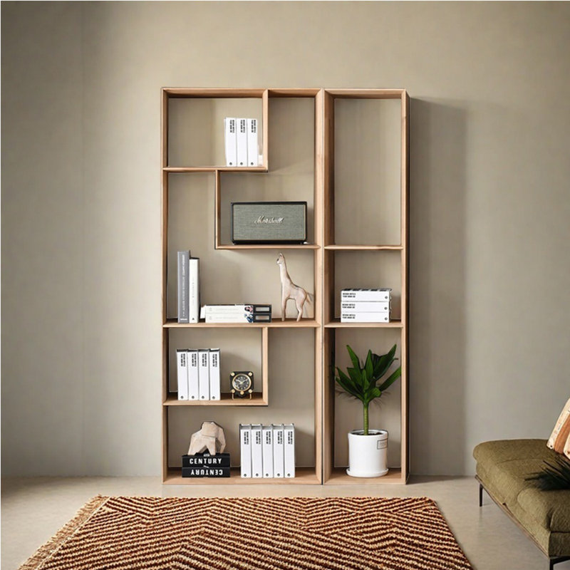European style simple solid wood bookcase