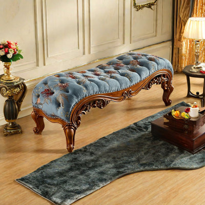 Banc rembourré en tissu Annehild
