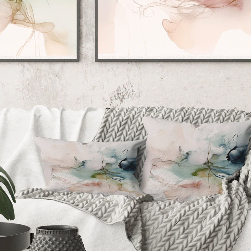 Coussin Green and Cream Essence Of Modernity IV - Abstract Marble