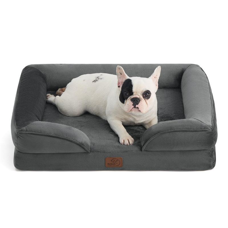 Lit orthopédique pour chien, canapé-lit lavable imperméable avec housse amovible, base antidérapante pour chiens de grande et moyenne taille