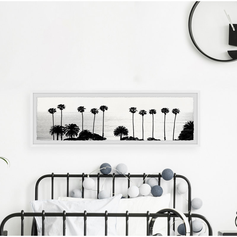 " B&W Coconut Trees ", H 10 po x l 30 po x 1,5 po