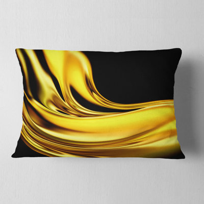Yellow Gold Texture Pattern - Abstract Printed Throw Pillow