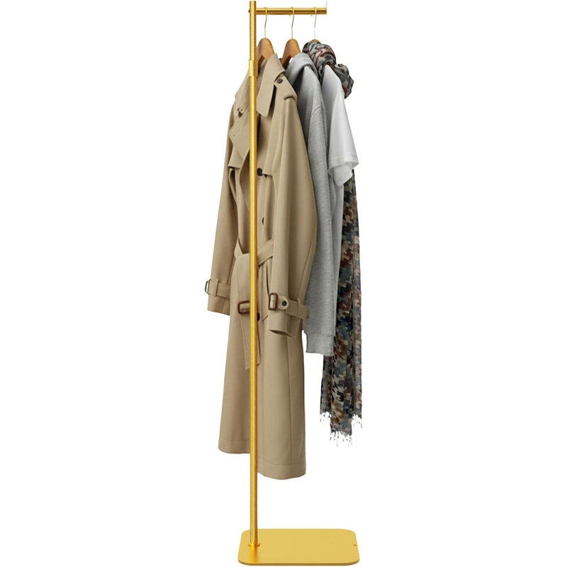 Présentoir à vêtements en métal autoportant Clother 61 "à 75"