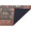 Tapis oriental bleu marine en coton / polyester tissé à la machine Felecie-225187812